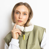 Reversible Bomber Vest - pale olive/sand - VIVI MARI