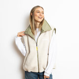 Reversible Bomber Vest - pale olive/sand - VIVI MARI