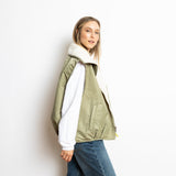 Reversible Bomber Vest - pale olive/sand - VIVI MARI