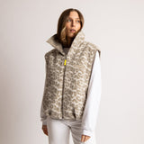 Reversible Bomber Vest - stone/leo sand - stone - VIVI MARI