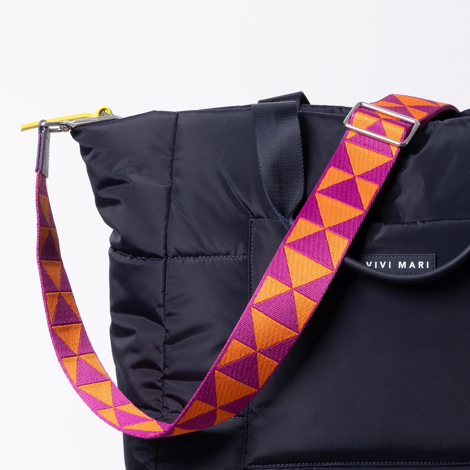 strap triangles magenta/orange - navy - VIVI MARI