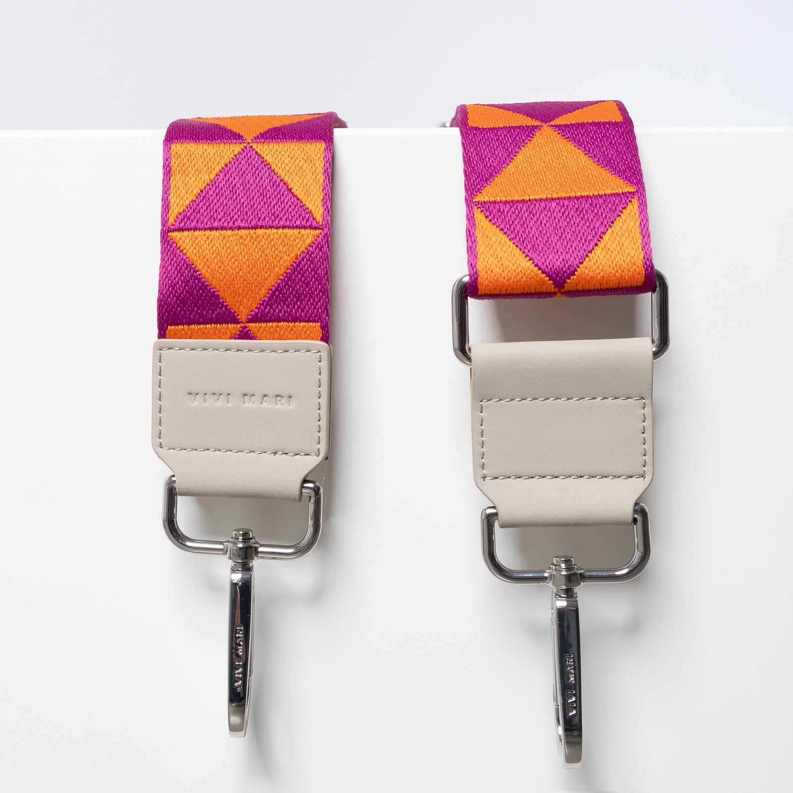 strap triangles magenta/orange - stone - VIVI MARI