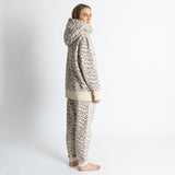 Sweat Jacket hoodie - leo splashes grey/sand - VIVI MARI