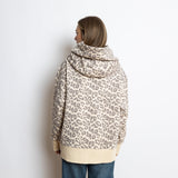 Sweat Jacket hoodie - leo splashes grey/sand - VIVI MARI