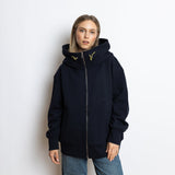 Sweat Jacket hoodie - solid navy - VIVI MARI