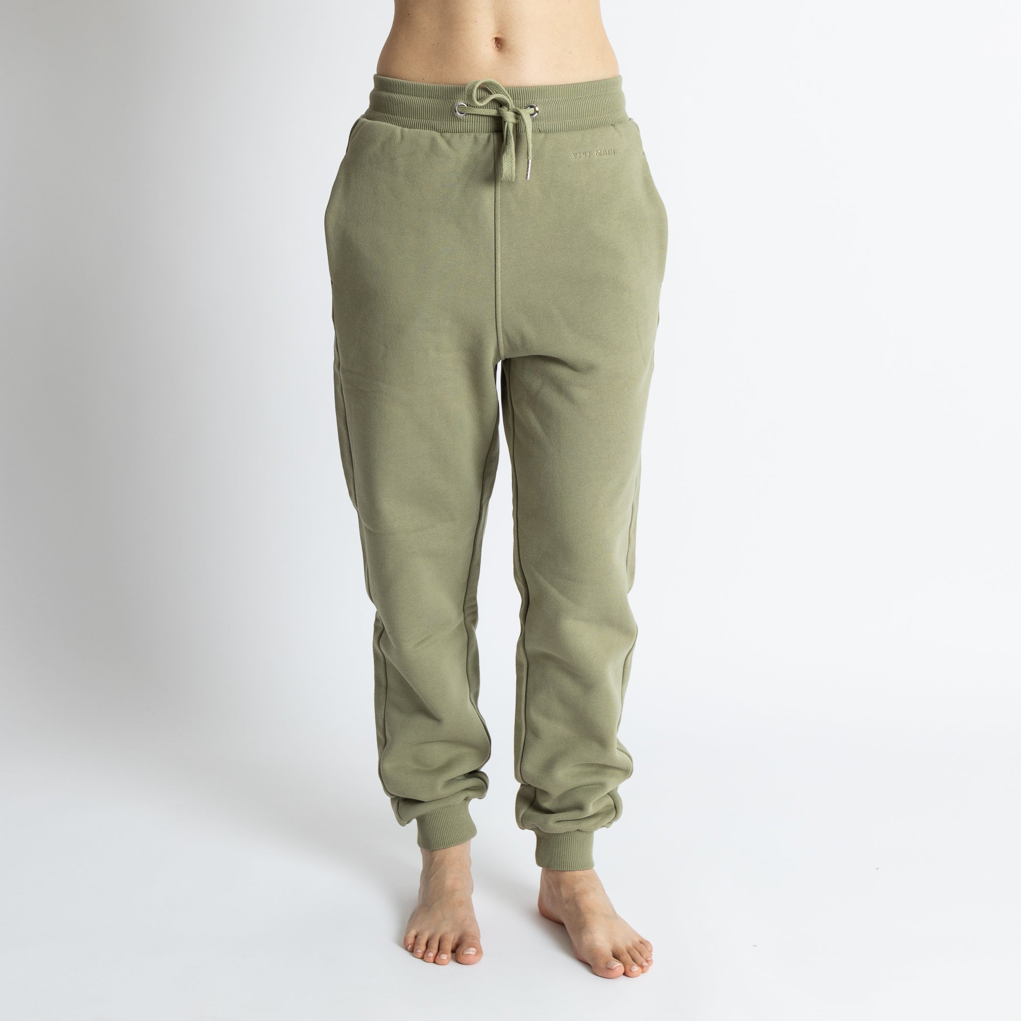 Sweat Pants - solid pale olive - VIVI MARI