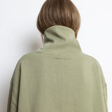 Sweatshirt turtle neck - solid pale olive - VIVI MARI