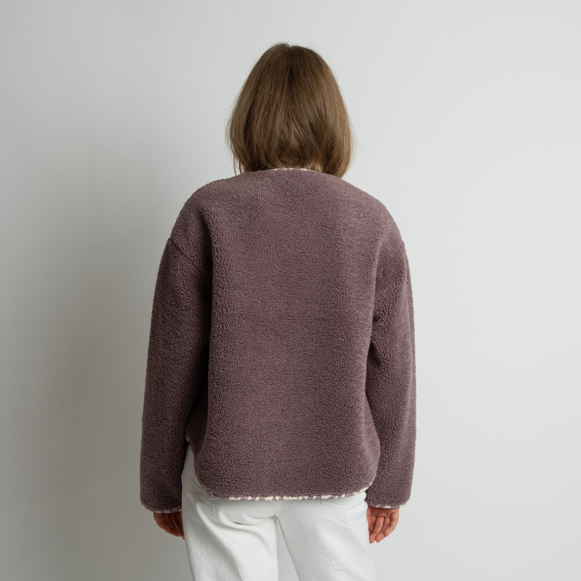 Teddy Fleece Jacket - ash plum - VIVI MARI