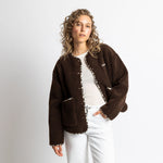 Teddy Fleece Jacket - chocolate - VIVI MARI