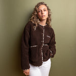 Teddy Fleece Jacket - chocolate - VIVI MARI
