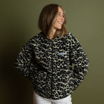 Teddy Fleece Jacket - leo splashes black/sand - VIVI MARI