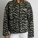 Teddy Fleece Jacket - leo splashes black/sand - VIVI MARI
