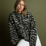 Teddy Fleece Jacket - leo splashes black/sand - VIVI MARI