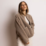 Teddy Fleece Jacket - mushroom - VIVI MARI