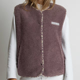 Teddy Fleece Vest - ash plum - VIVI MARI