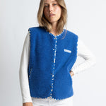 Teddy Fleece Vest - blue - VIVI MARI