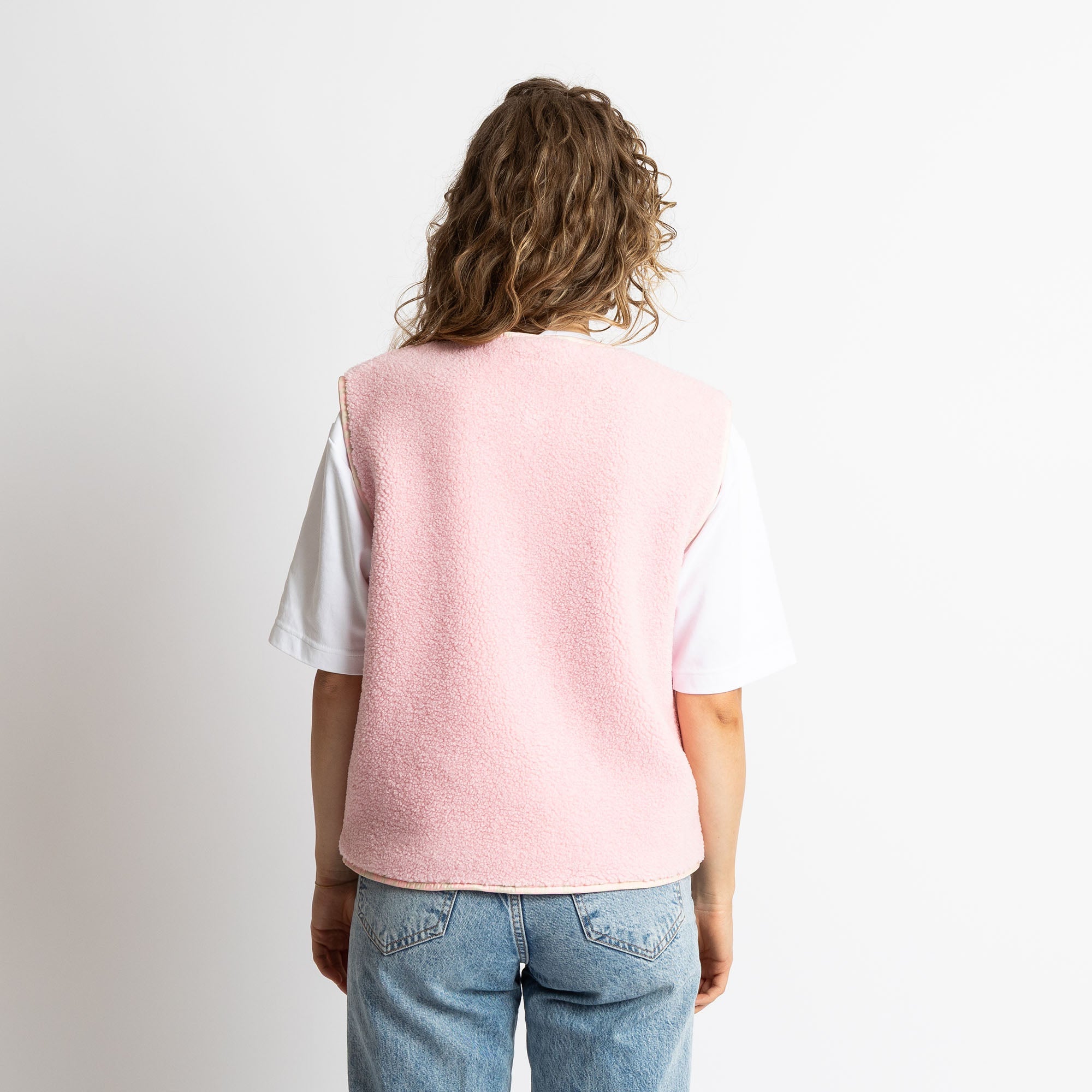 Teddy Fleece Vest - candy pale pink - VIVI MARI