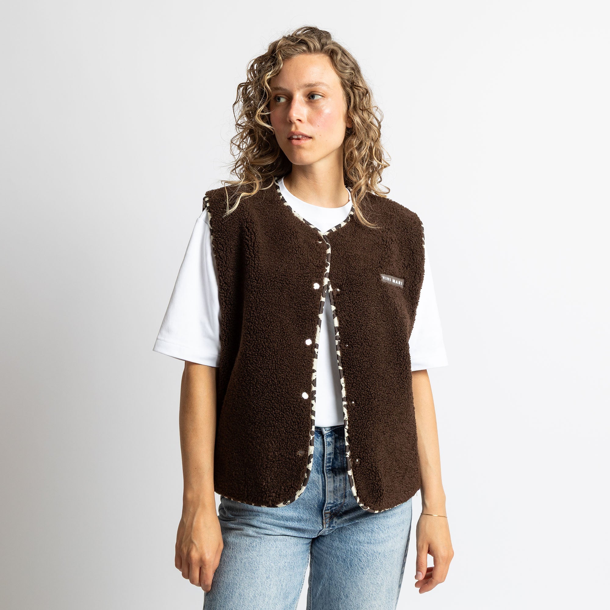 Teddy Fleece Vest - chocolate - VIVI MARI