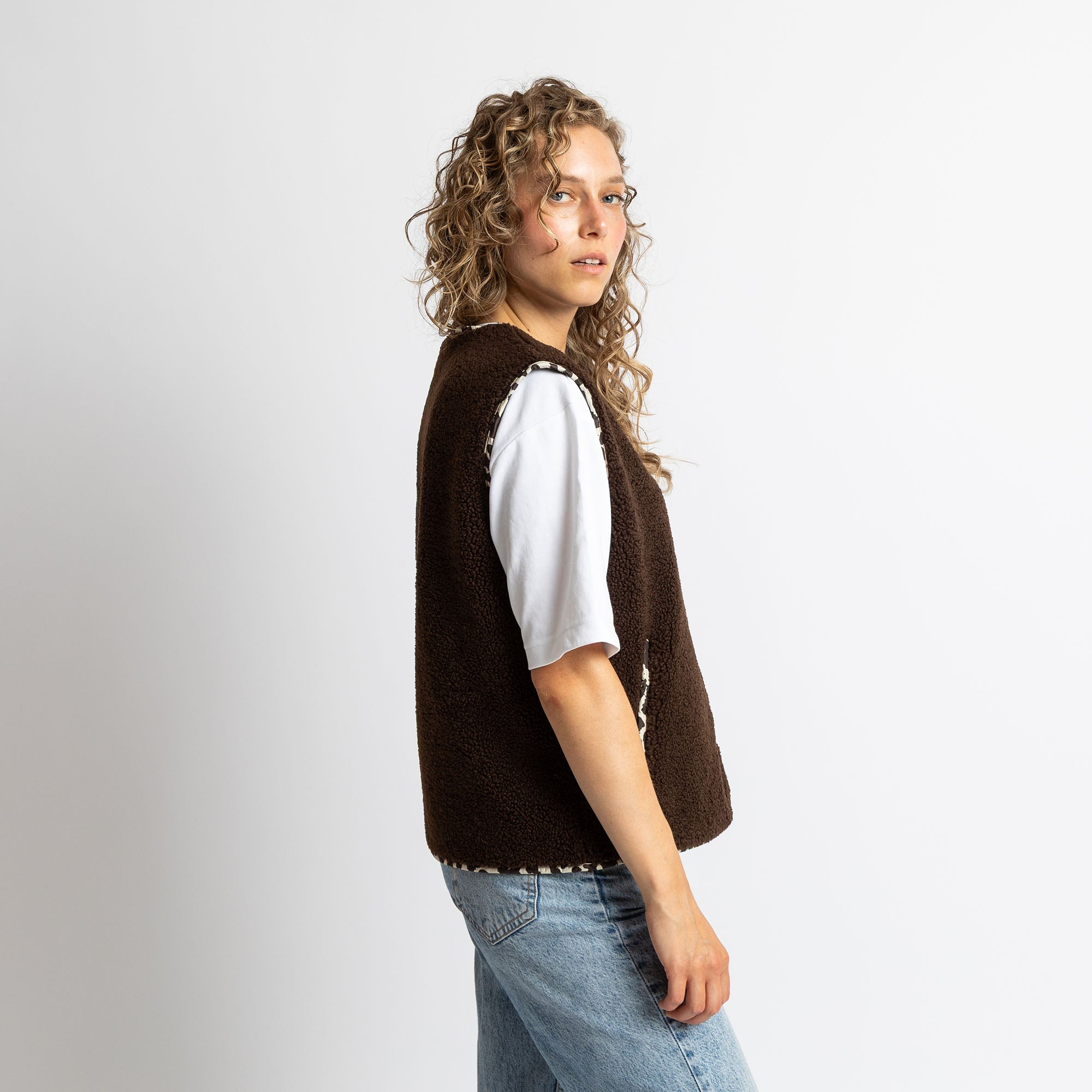 Teddy Fleece Vest - chocolate - VIVI MARI