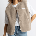 Teddy Fleece Vest - mushroom - VIVI MARI