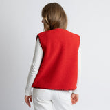 Teddy Fleece Vest - true red - VIVI MARI