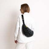 Teddy Hip Bag medium - leo splashes navy/olive - VIVI MARI