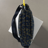 Teddy Hip Bag medium - leo splashes navy/olive - VIVI MARI