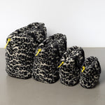 Teddy Tote Bag small + strap basic woven slim - leo splashes black/sand - VIVI MARI