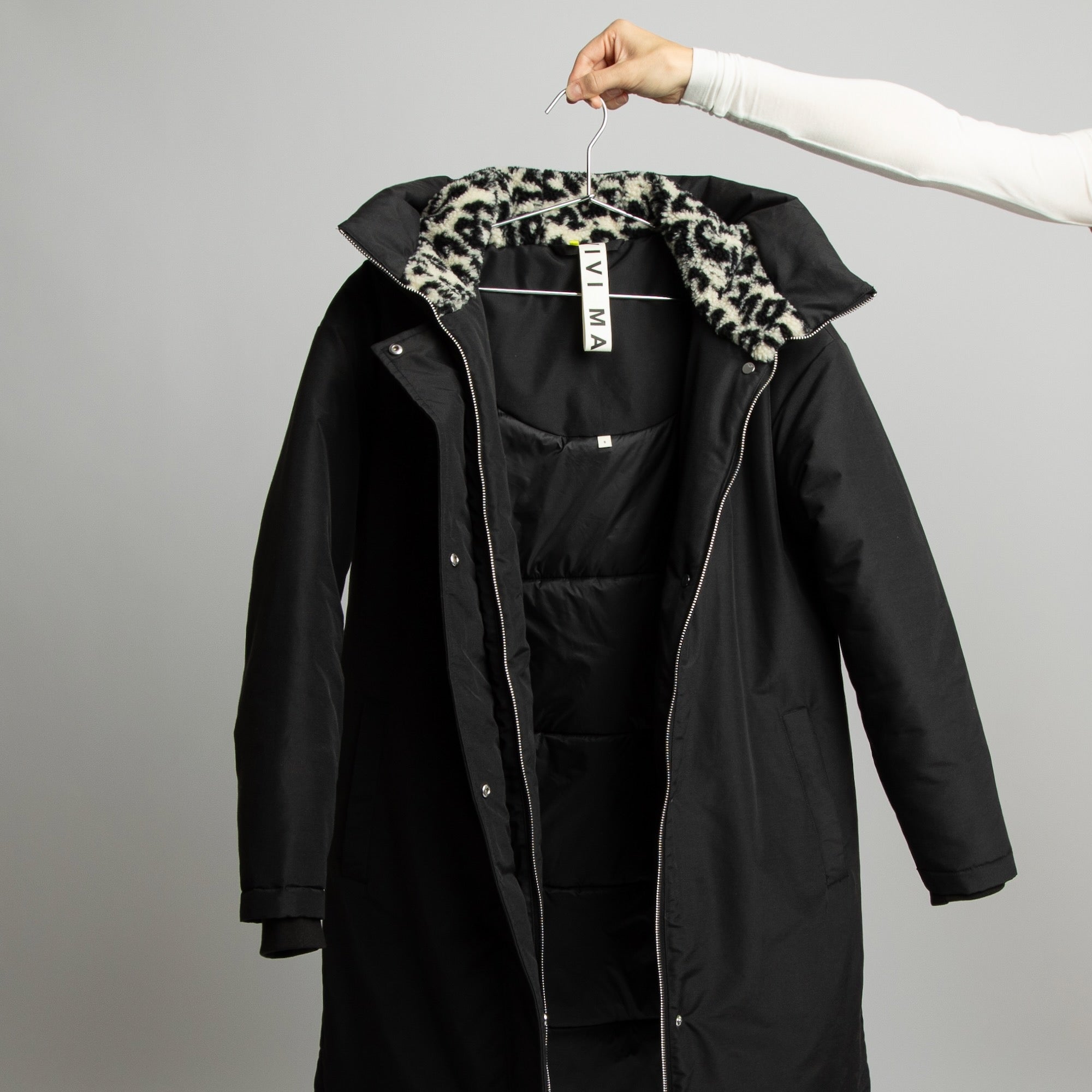 Winter Parka black/leo black - sand - VIVI MARI