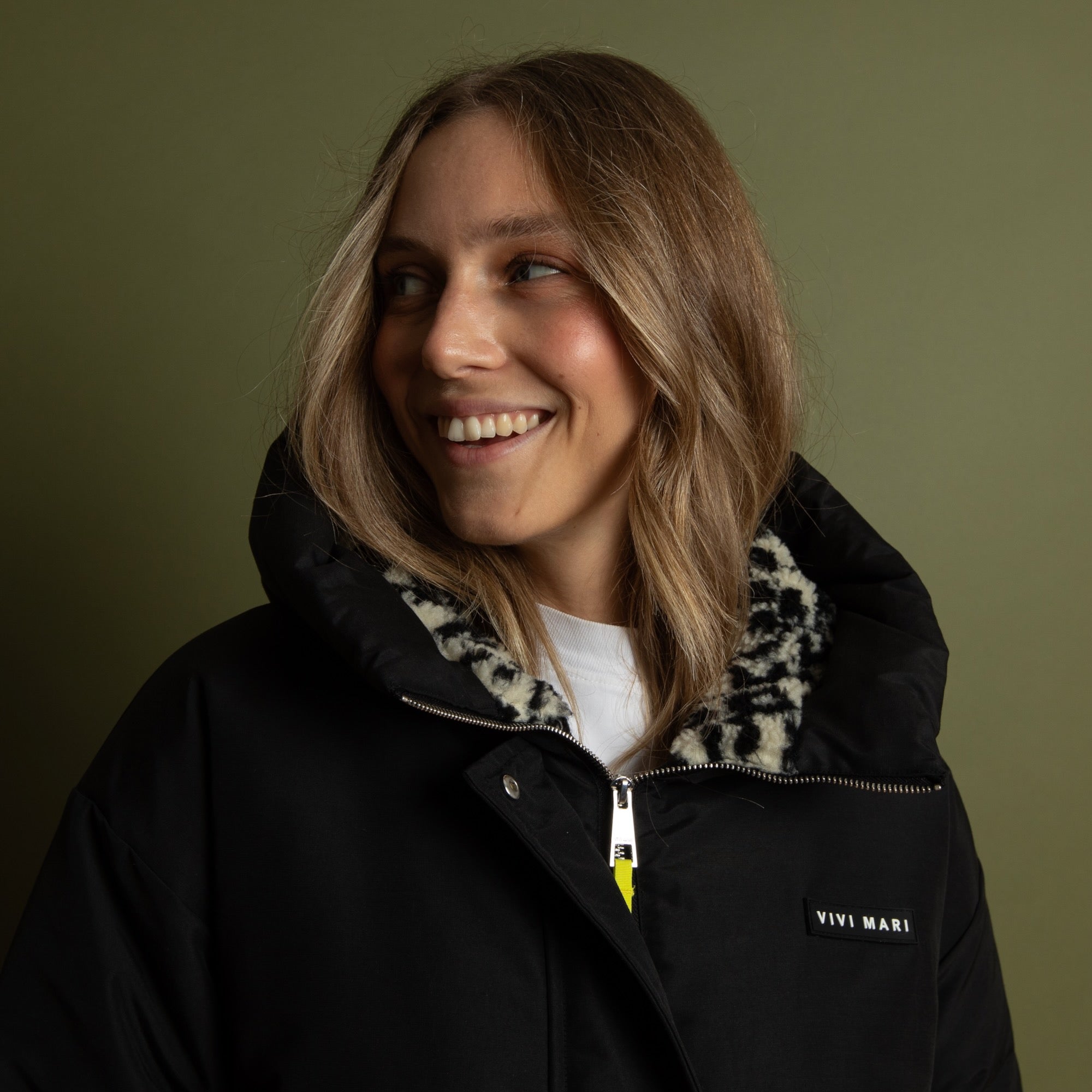 Winter Parka black/leo black - sand - VIVI MARI