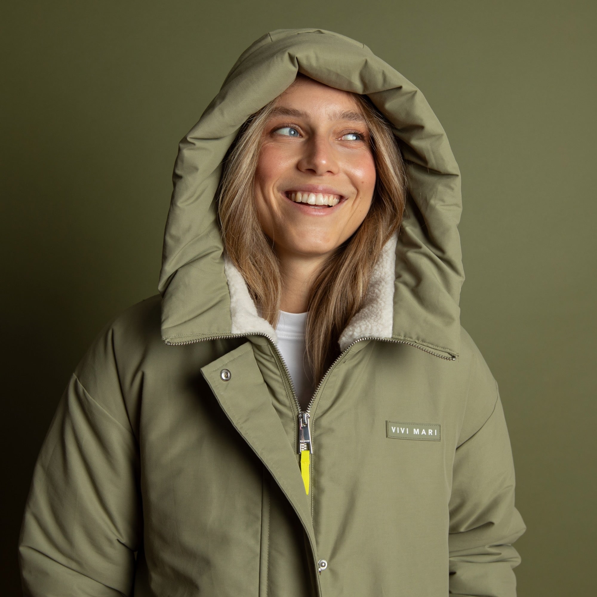 Winter Parka pale olive/sand - VIVI MARI