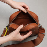 crossbody bag + strap basic woven - tan