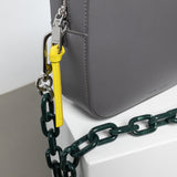 strap acrylic chain forest green - short