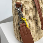 Bucket Bag Straw - tan - VIVI MARI