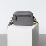 crossbody bag small + strap basic woven - taupe - VIVI MARI