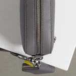 crossbody bag small + strap basic woven - taupe - VIVI MARI