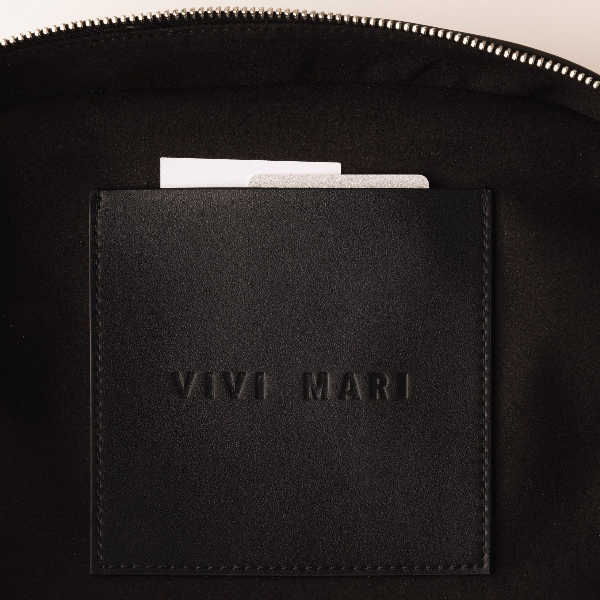 crossbody bag + strap basic woven - black - VIVI MARI