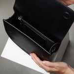 halfmoon bag + strap basic belt - black - VIVI MARI