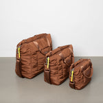 padded tote bag large + strap basic woven slim - tan - VIVI MARI