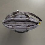 padded tote bag medium + strap basic woven slim - taupe - VIVI MARI
