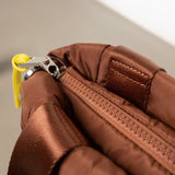 padded tote bag small + strap basic woven slim - tan - VIVI MARI