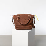 padded tote bag small + strap basic woven slim - tan - VIVI MARI