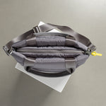 padded tote bag small + strap basic woven slim - taupe - VIVI MARI