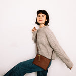 pouch + strap basic classic thin - tan - VIVI MARI