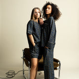 Pyjama Pants - leo splashes navy/olive - VIVI MARI