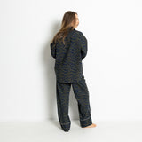 Pyjama Set (Pants + Shirt long sleeve) - leo splashes navy/olive - VIVI MARI