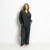 Pyjama Set (Pants + Shirt long sleeve) - leo splashes navy/olive - VIVI MARI