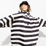 Raincoat bold stripes - black/sand - VIVI MARI