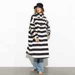 Raincoat bold stripes - black/sand - VIVI MARI
