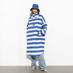 Raincoat bold stripes - blue/sand - VIVI MARI